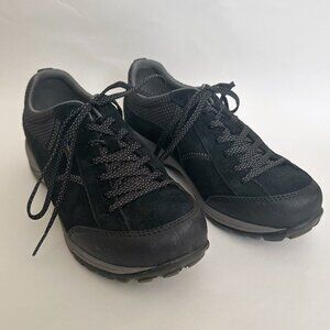 EUC Dansko Paisley Women's Size 36 W 5.5-6 Wide Hiking Shoes Black Suede Wide